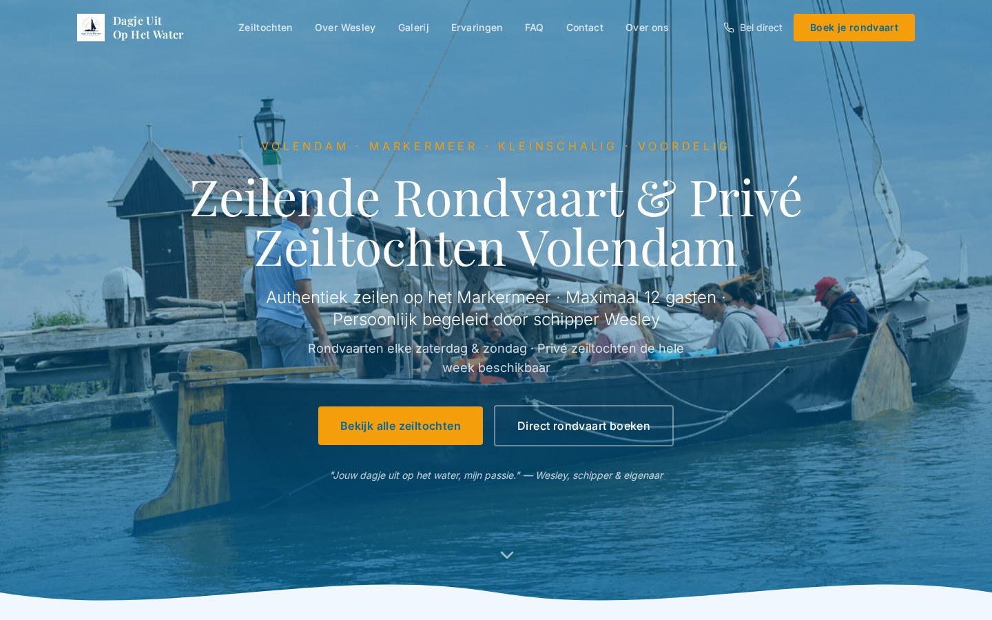 Vernieuwde website dagjeuitophetwater.nl