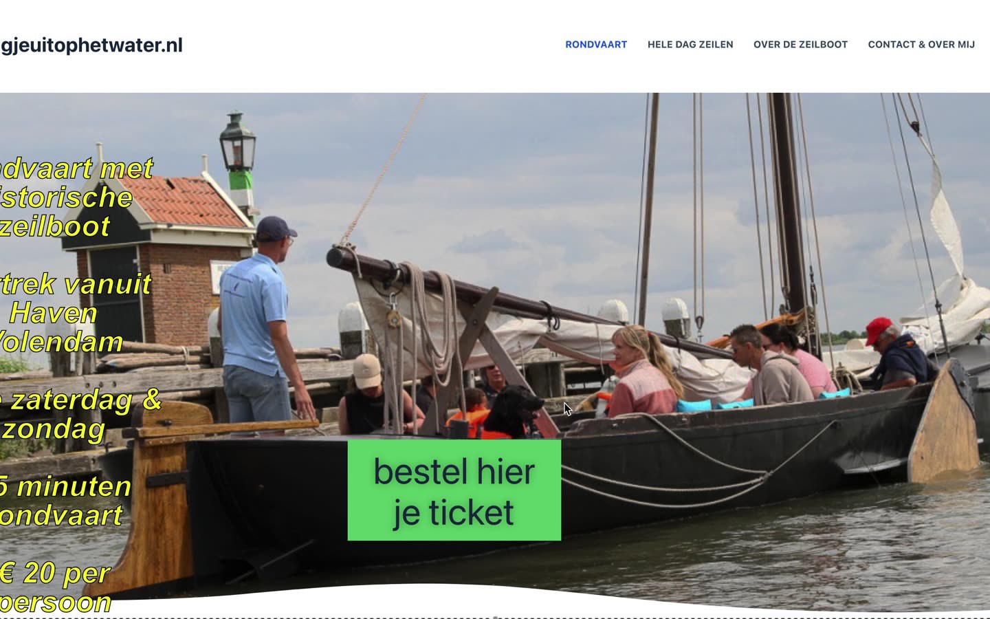 Oude website dagjeuitophetwater.nl