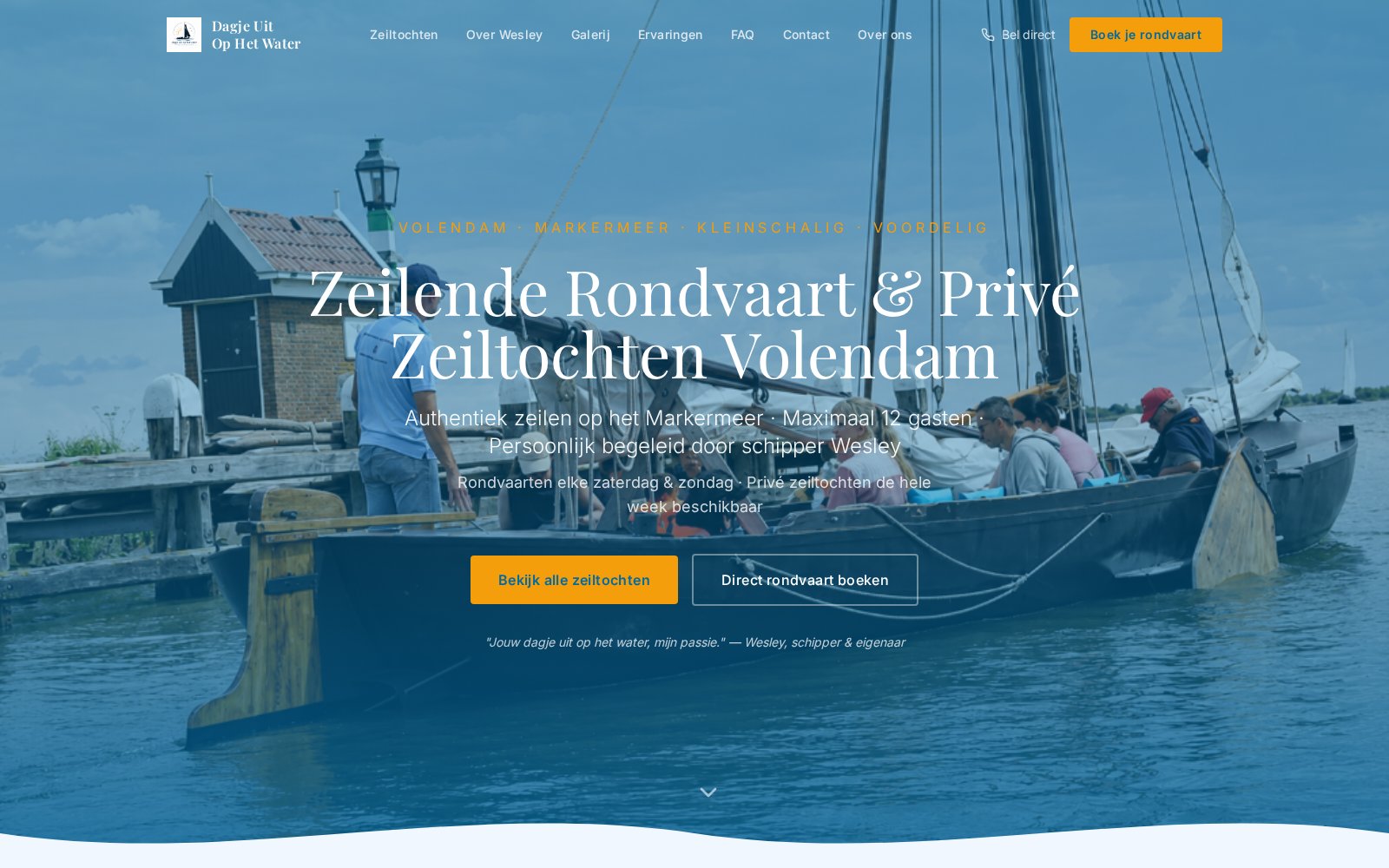 Website van dagjeuitophetwater.nl